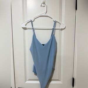 Windsor Baby Blue Bodysuit | V-Neck | Adjustable Straps | Excellent size small